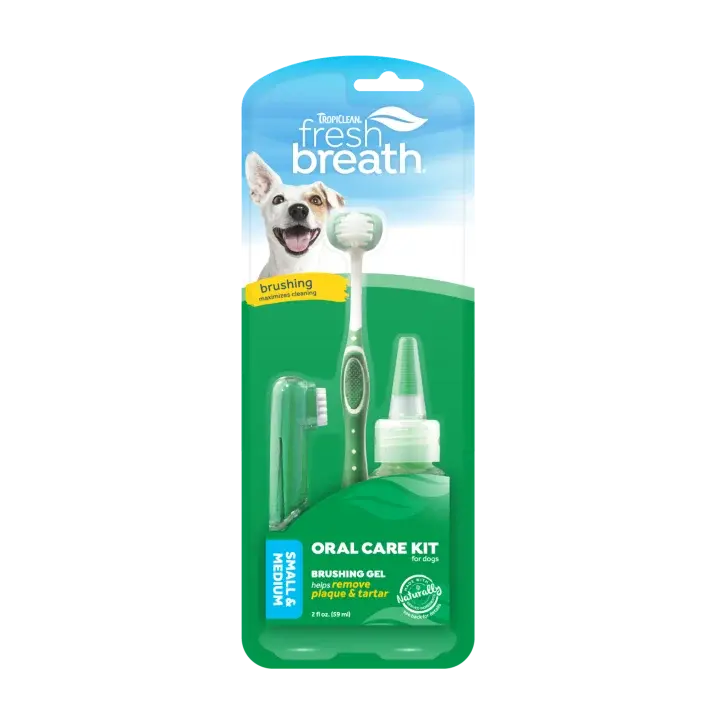 FRESH BREATH ZESTAW TOTAL CARE ORAL CARE KIT SM/MD DLA MAŁYCH I ŚREDNICH PSÓW 59ML