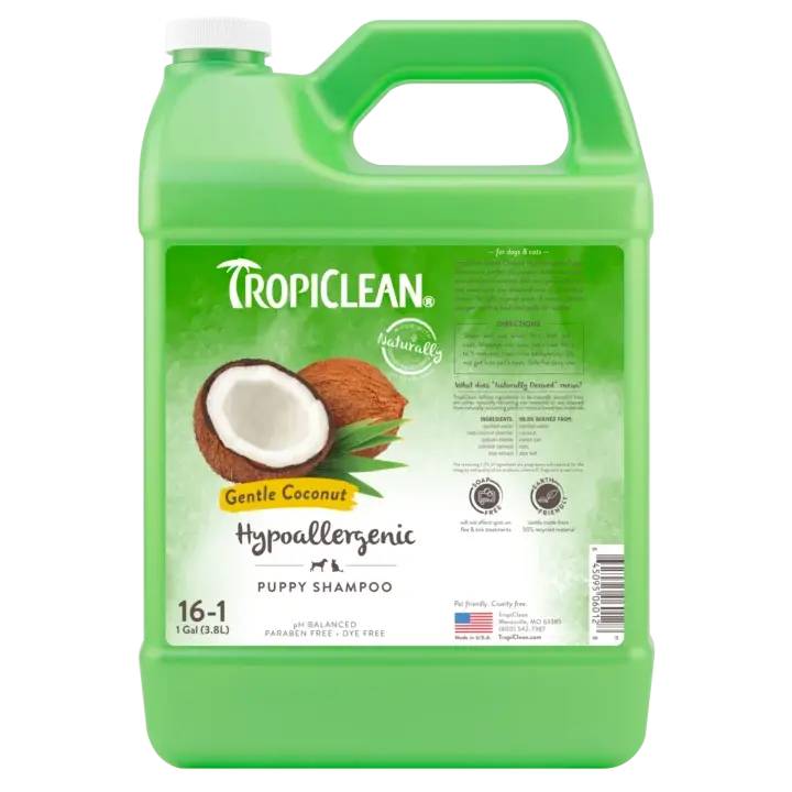 TROPICLEAN SZAMPON GENTLE COCONUT PIES, KOT GALLON 3,78L