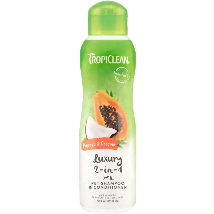 TROPICLEAN SZAMPON PAPAYA COCONUT PIES, KOT 355ML