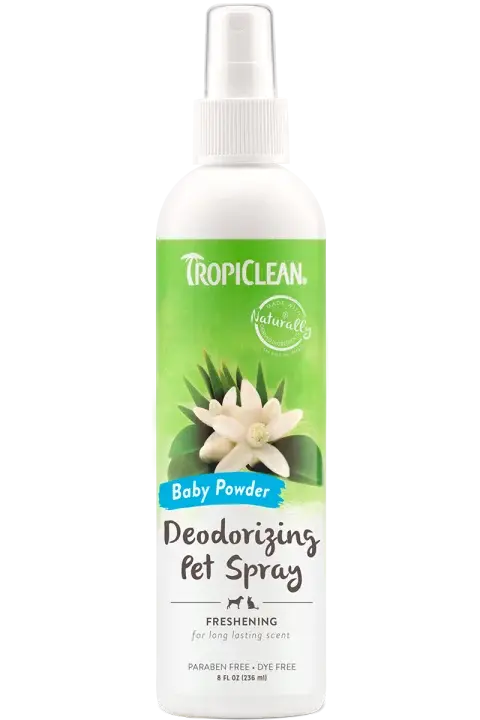 TROPICLEAN SPRAY DEZODORYZUJĄCY BABY POWDER PIES, KOT 236ML